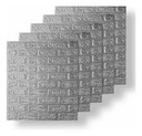 Placa Decorativa 3D Autoadhesiva 70cm x 77cm - Ladrillo Gris