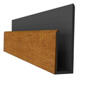 Perfil U Aluminio 3m x 5mm 