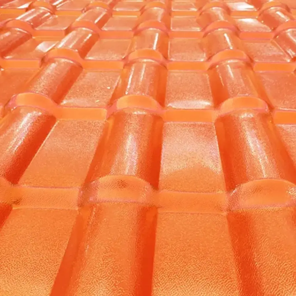 Techo Chapa PVC Teja Terracota PVC Ondulada 2.4m x 1.05m