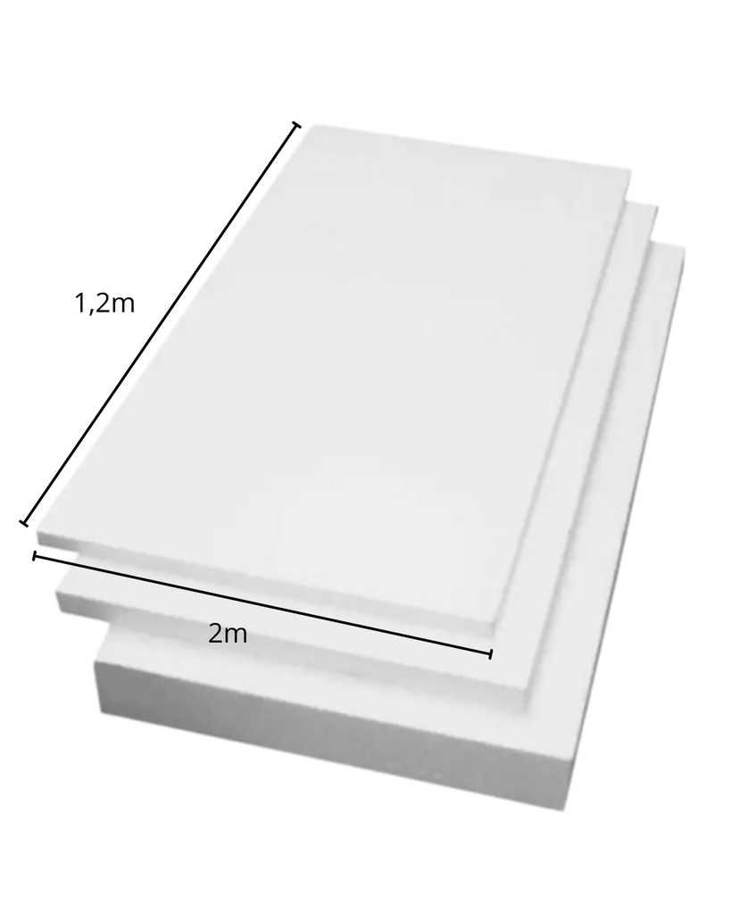 Espuma EPS T2 Alta Densidad 4cm x 1,2m x 2m/4m EIFS x m2 MID