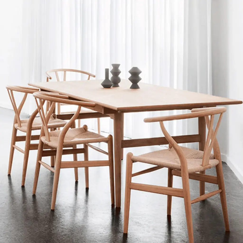 Silla Wishbone Ratán Madera Haya Natural (Res.75.5cm Aci.44.5cm)