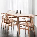Silla Wishbone Ratán Madera Haya Natural (Res.75.5cm Aci.44.5cm)
