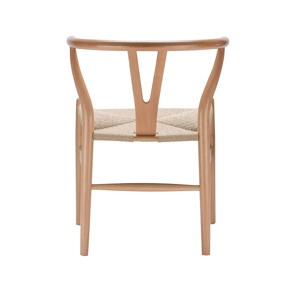 Silla Wishbone Ratán Madera Haya Natural (Res.75.5cm Aci.44.5cm)