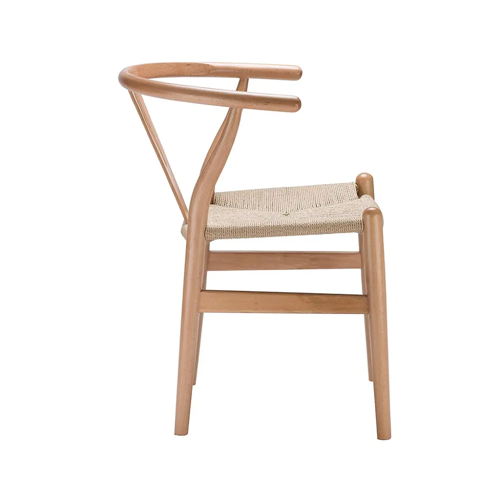 Silla Wishbone Ratán Madera Haya Natural (Res.75.5cm Aci.44.5cm)
