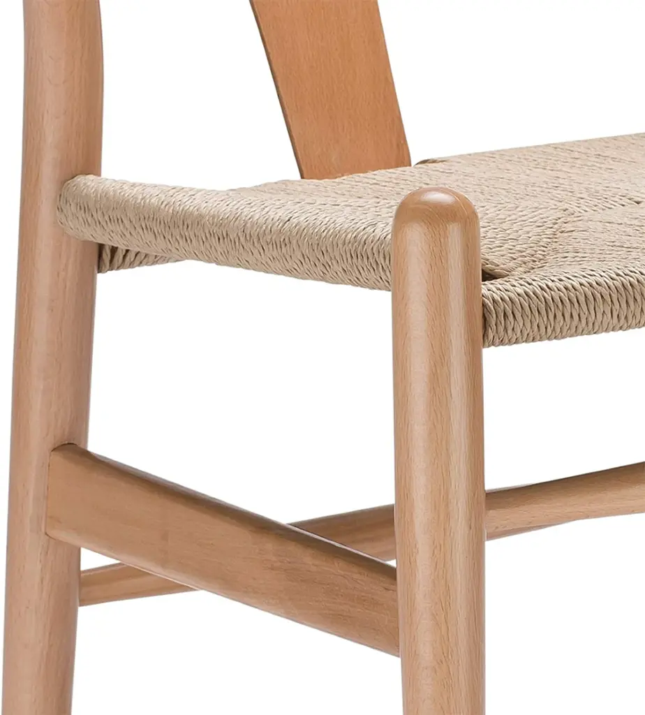 Silla Wishbone Ratán Madera Haya Natural (Res.75.5cm Aci.44.5cm)