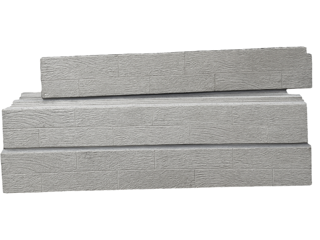 Placa Muro Hormigon 2m x 26cm x 40mm - Simil Piedra Con clavos decorativos 