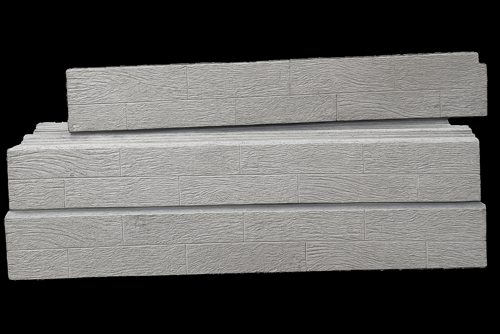 Placa Muro Hormigon 2m x 26cm x 40mm - Simil Piedra Con clavos decorativos 