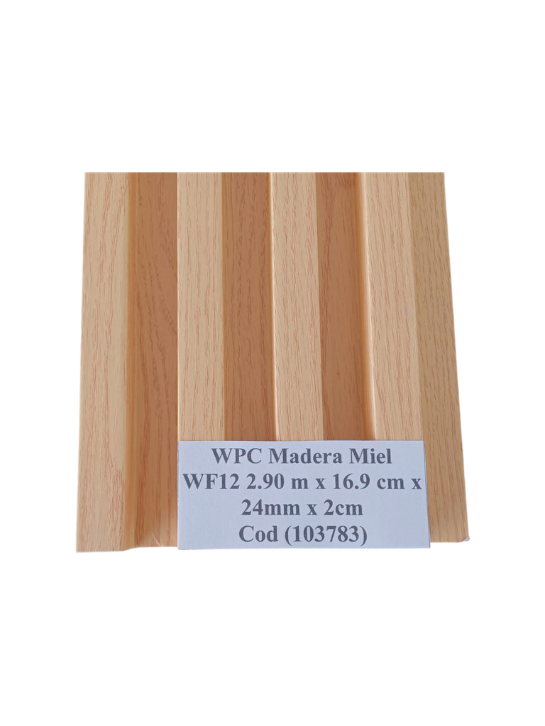 WPC Madera Miel WF12 2.90 m x 16.9 cm x 24mm x 2cm