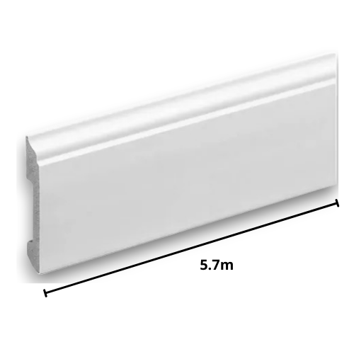 Zocalo PVC Arqui 584 - 70mm x 15mm x 5,7m Blanco