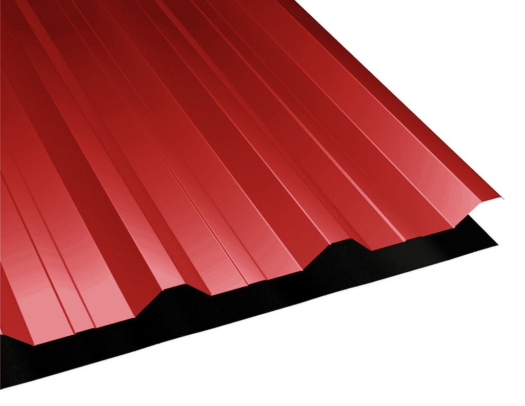 Chapa Trapezoidal Prepintada Terracota - Cal 26 Util 1m