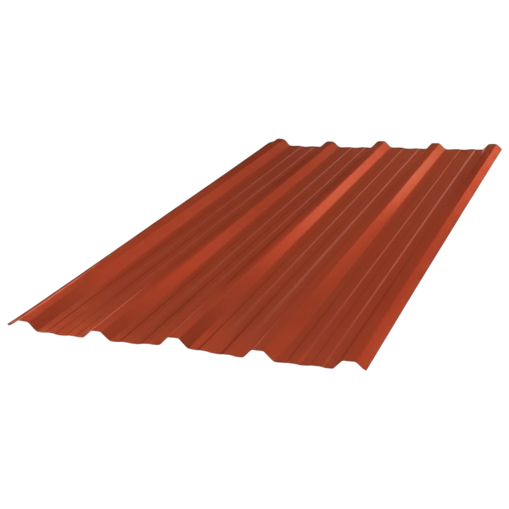 Chapa Trapezoidal Prepintada Terracota - Cal 26 Util 1m
