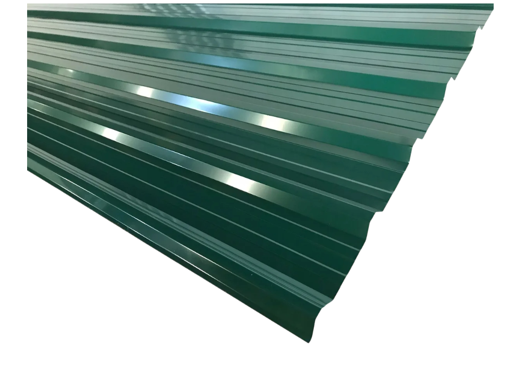 Chapa Trapezoidal Prepintada Verde - Cal 26 Util 1m