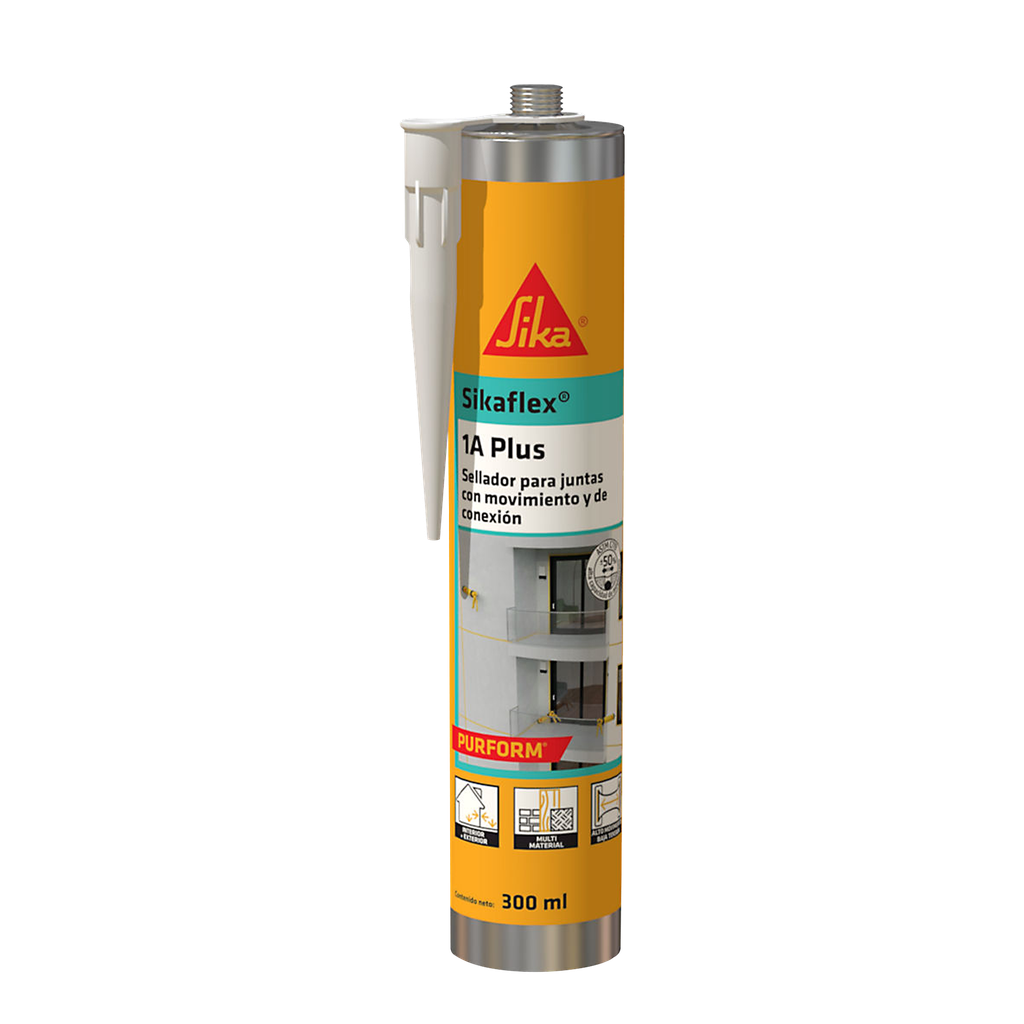 Silicona Poliuretanica Sika Flex 1A Plus Gris 300cc