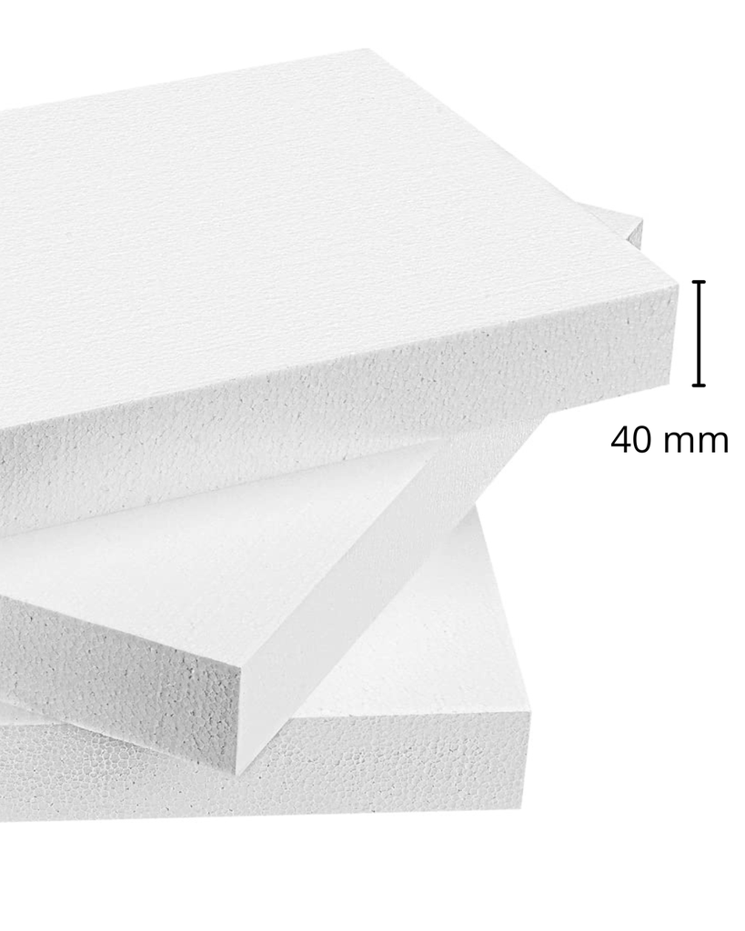Espuma EPS Alta Densidad 40mm - 50cm x 1m (TII EIFS)