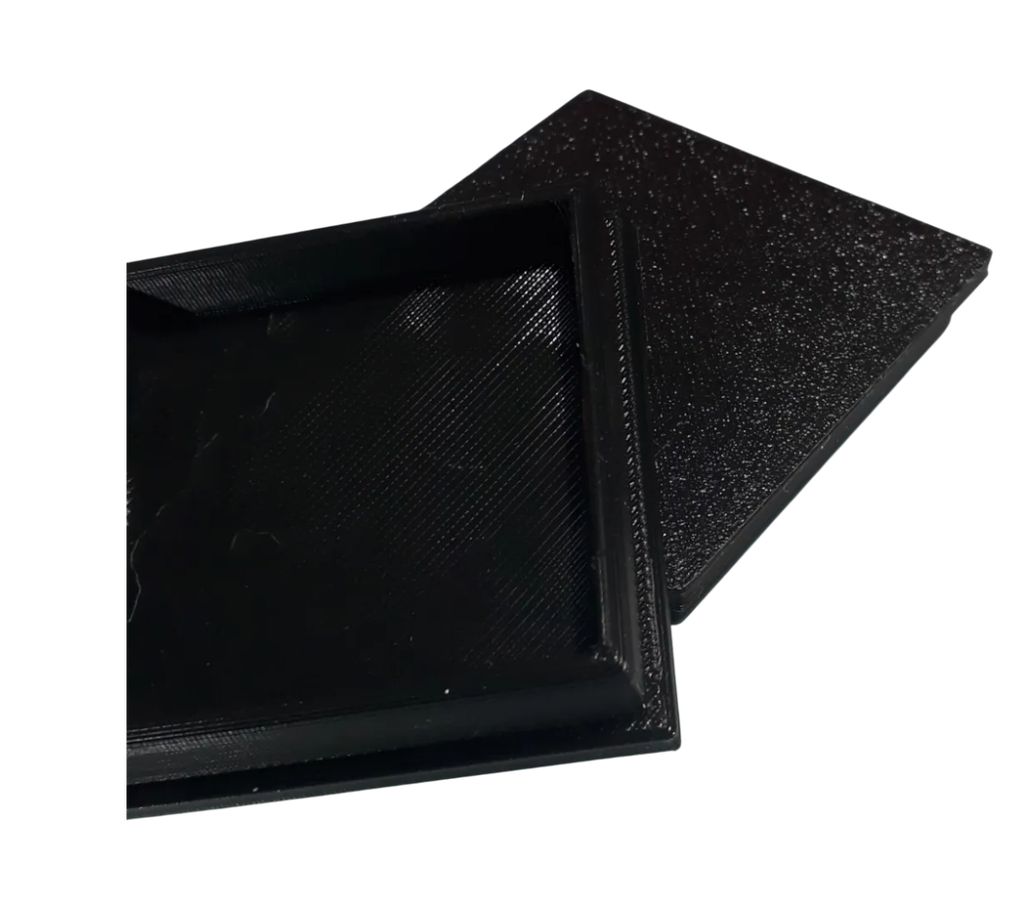 Tapa PVC Plana Para Caños 80 x 80mm - Negra