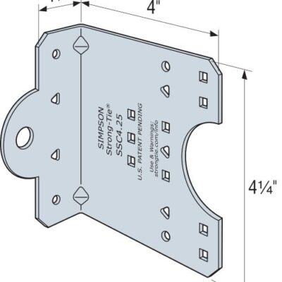 Angulo Conector Simpson 1.4 x 4 x 4.25