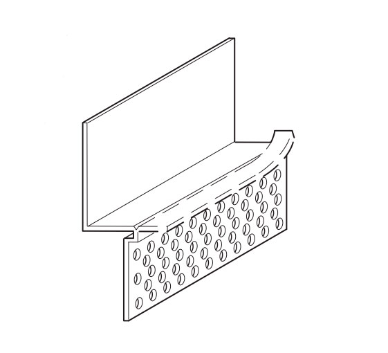 Perfil Z PVC Perimetral para Placa Yeso 12.5mm x 3.05m