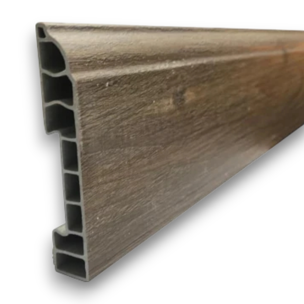 Zocalo de PVC 15mm x 80mm x 2,4m Simil Madera 6045-1