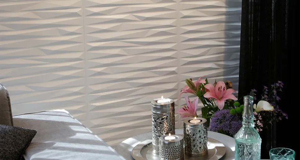 Placa Decorativa Fibra de Bambu 3D Valeria Caja 3m2