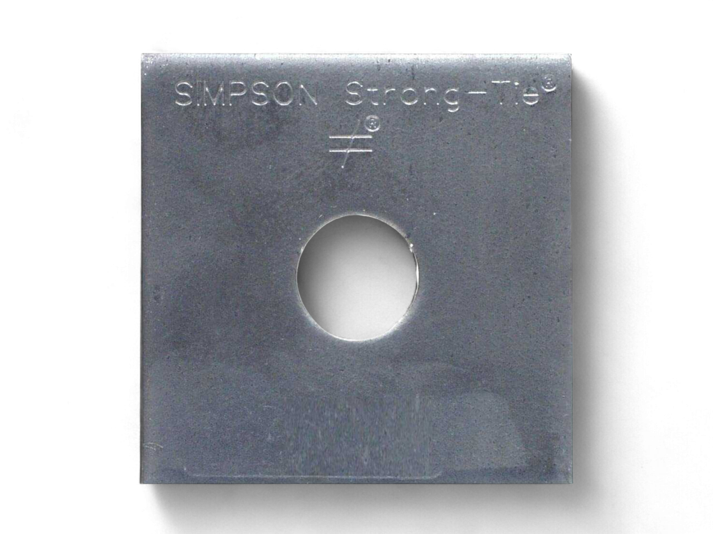 Arandela 2" x 2" Simpson diametro 1/2"