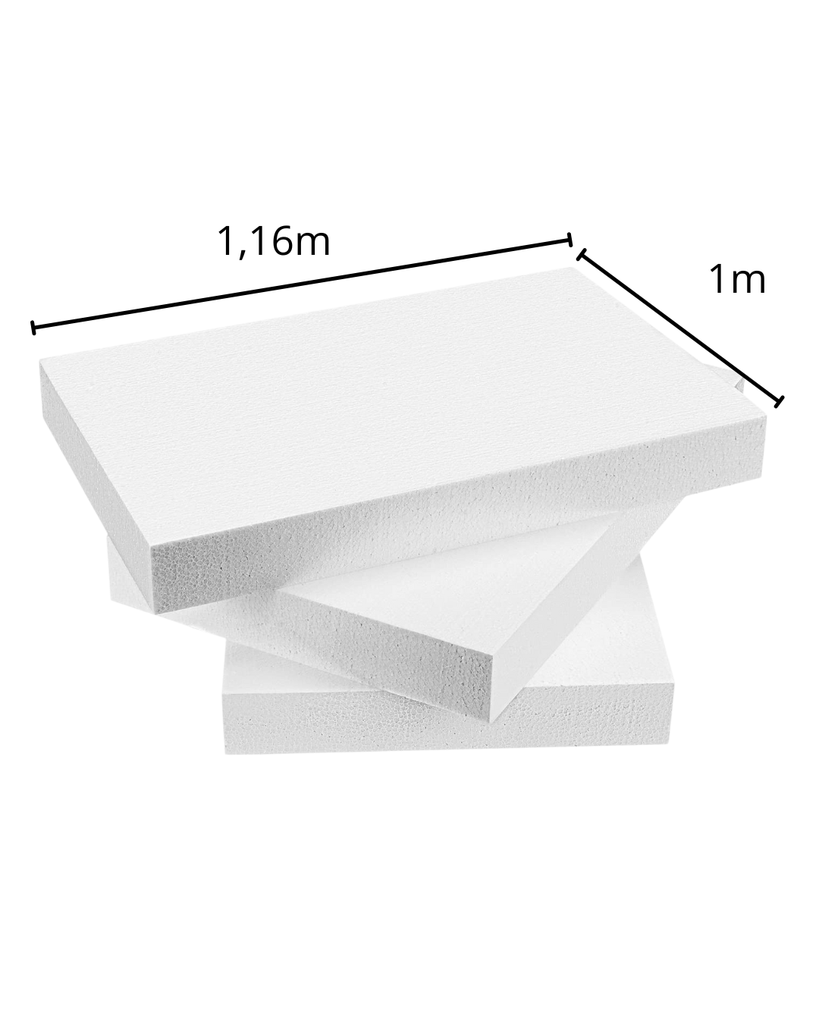 Espuma EPS Alta Densidad 40mm 1m x 1,16m (TII EIFS) Bromyros