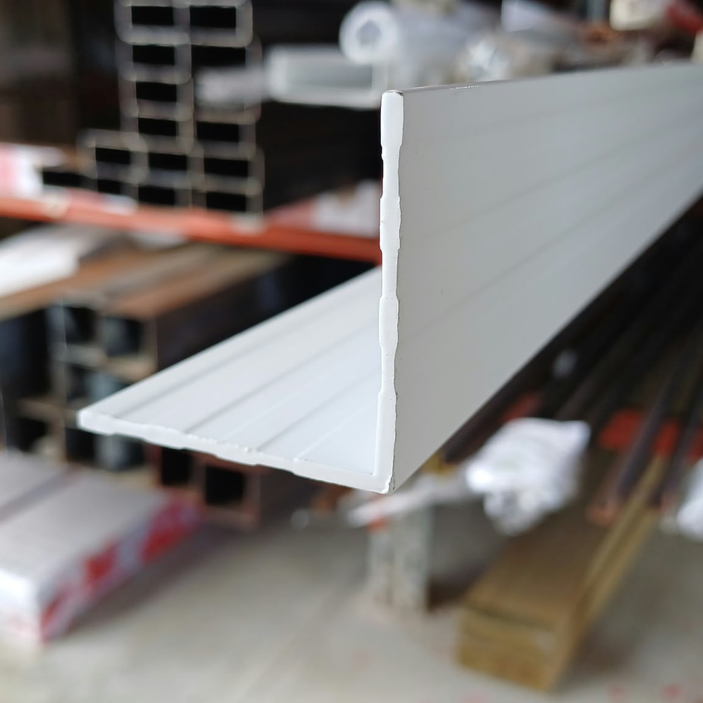 Angulo Aluminio Escuadra Armado 50 x 50mm x 2.7mm x 6.8 Blanco