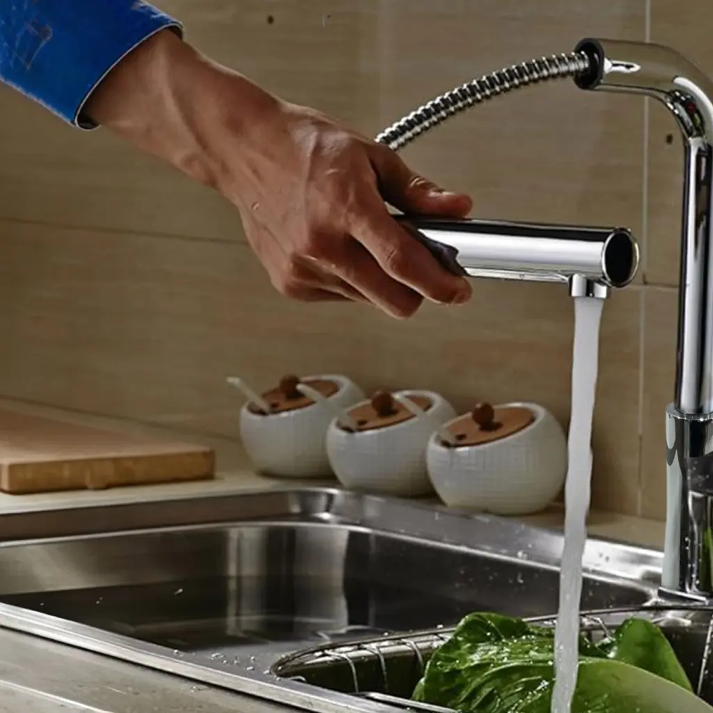 Griferia De Mesada Cocina Monocomando Cromo Arona Aqualia - KAI-9310D-2-COCINA