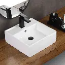 Griferia Lavatorio Alto En Brushed Nickel - Serie Salemi