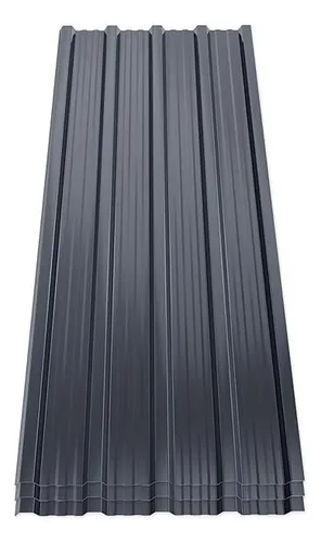Chapa Trapezoidal Prepintada Gris Grafito Cal 26 Util 1m AGP