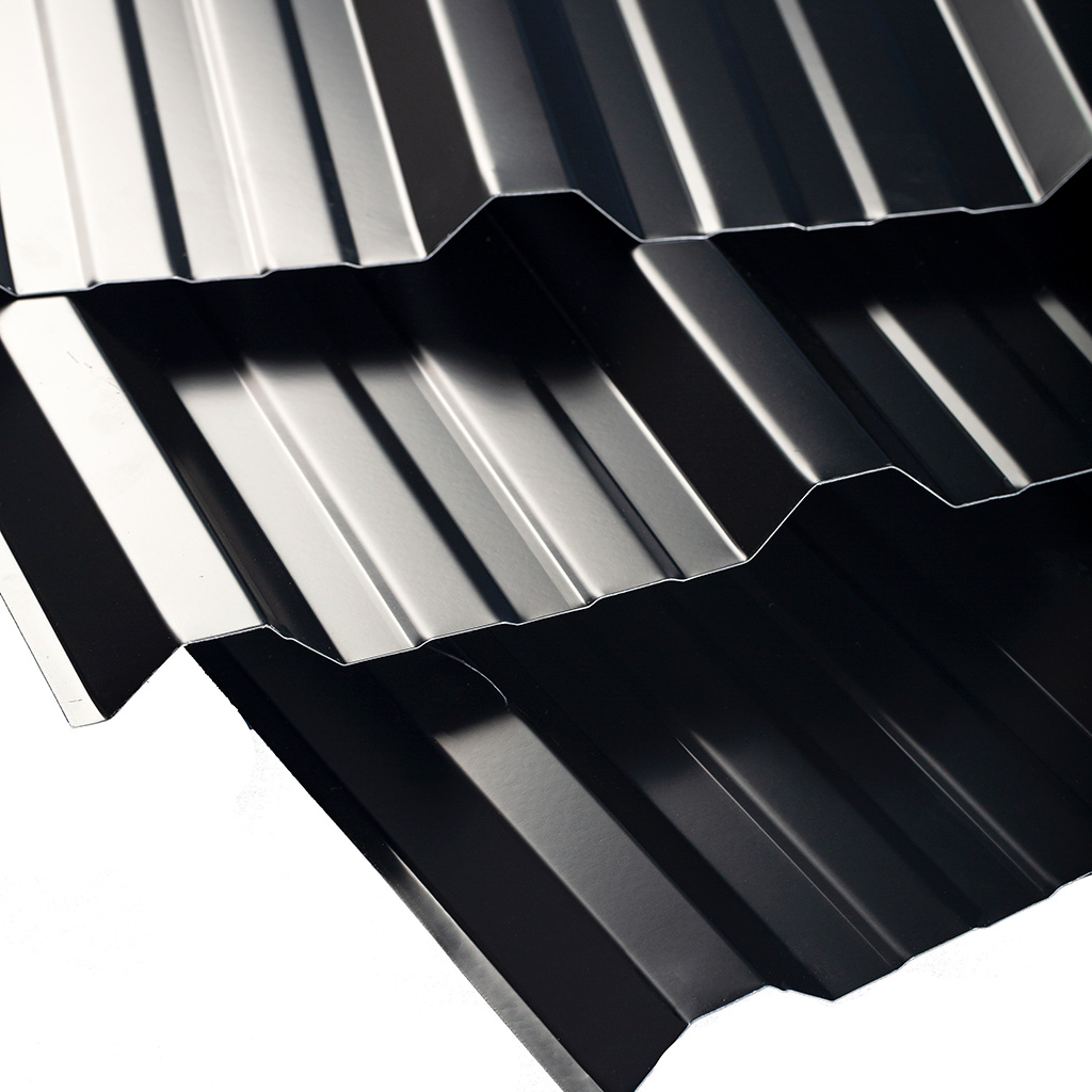 Chapa Trapezoidal Prepintada Negro Cal 26 Util 1m AGP