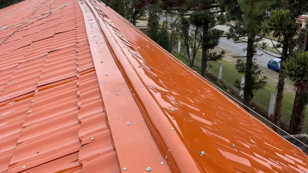 Techo Chapa PVC Teja Terracota Trapezoidal 4.5m x 1.08m