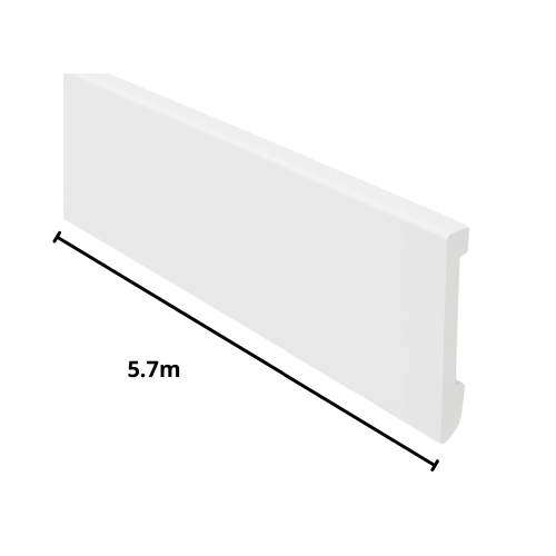 Zocalo PVC Arqui 747 -  100mm x 12mm x 5.7m Blanco