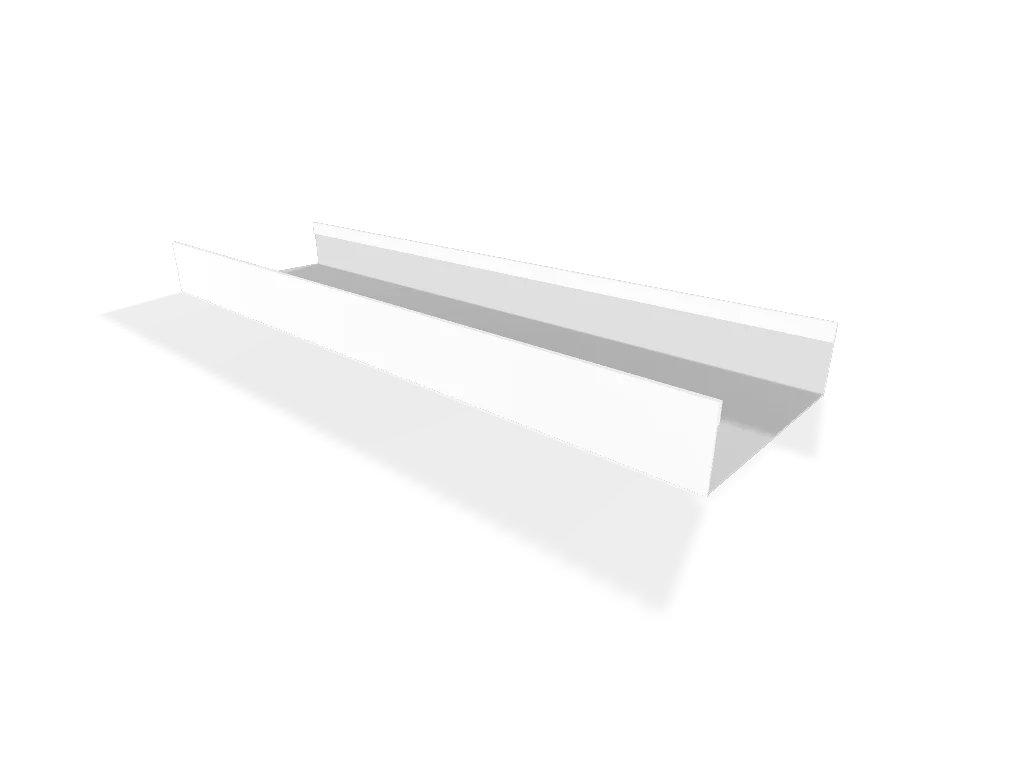 Lateral Iso-Panel 100 mm x 40mm x 3m Tipo U Blanco Exterior MID 