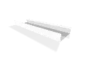 Lateral Iso-Panel 100 mm x 40mm x 3m Tipo U Blanco Exterior MID 