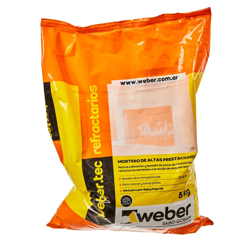 Weber Adhesivo Pegamento Para Ladrillos Refractarios 5 kg