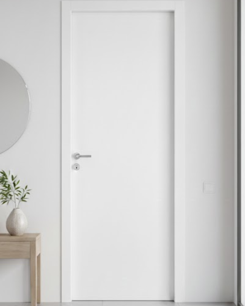 Puerta MDF Interior Oblak Practika Blanca 75 x 2.035m x 100mm  Derecha