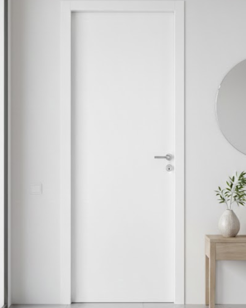 Puerta MDF Interior Oblak Practika Blanca 75 x 2.035m x 100mm Izquierda