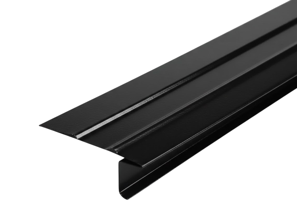 Cierre Lateral Teja Americana Goterón Negro 7cm x 3,06m