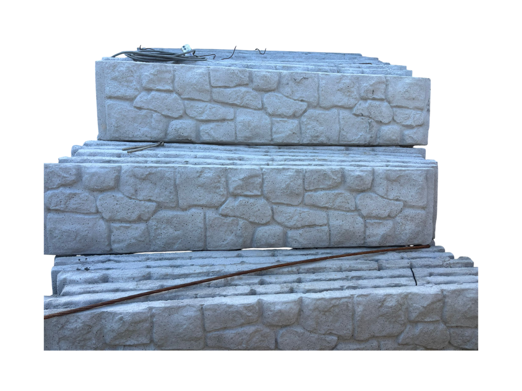 Placa Muro Hormigon 2m x 35cm x 40mm - Simil Piedra Chica