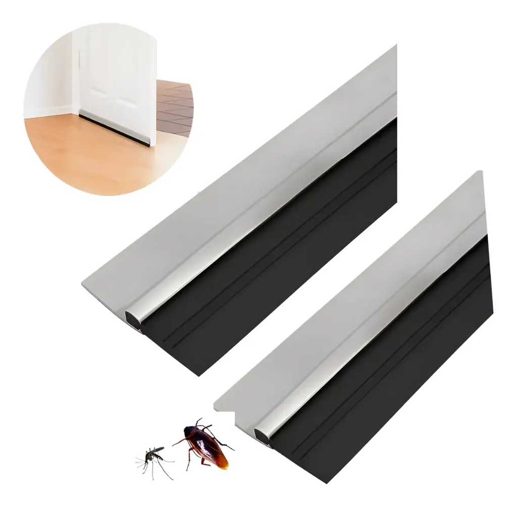 Junta Cierre Bajo Puerta Aluminio Barrido Goma  - 1m