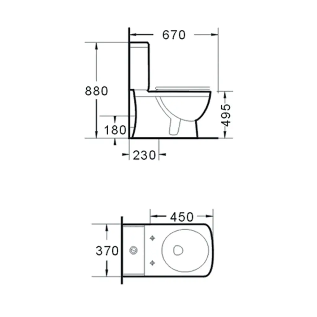 Cisterna Mochila Blanco Brillo Para Inodoro De Movilidad Reducida