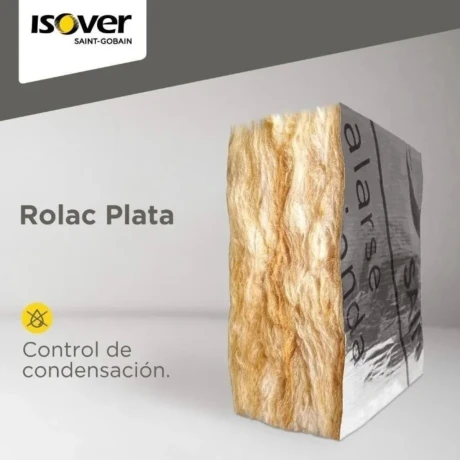 Lana ISOVER Con Aluminio 50mm x 1,2m x 12m x 14.4 m2