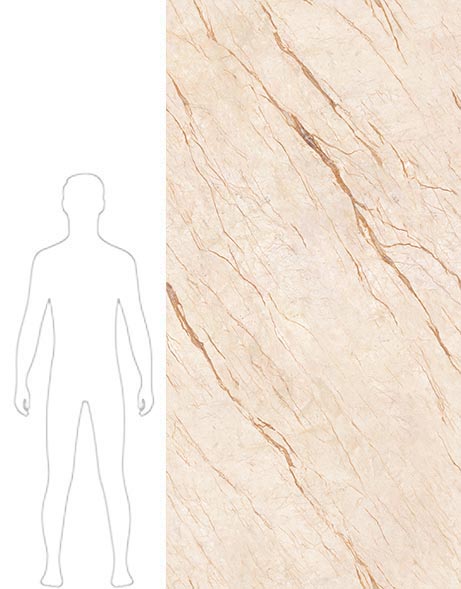 Fibrocemento 6mm x 1.20 x 2.40m Revestimiento Decorativo Mármol Calacatta Ocre