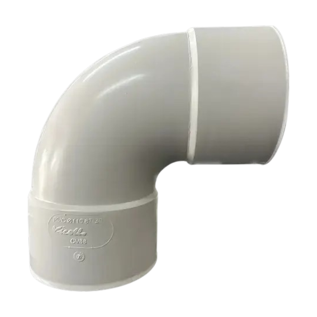 Codo PVC 63mm 90° x 3.2mm Hembra/Hembra - Nicoll