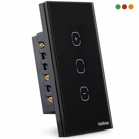 Llave Luz Smart Home Touch Dimmer Wifi/EWS 1101 Izi Negra 