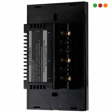 Llave Luz Smart Home Touch Dimmer Wifi/EWS 1101 Izi Negra 