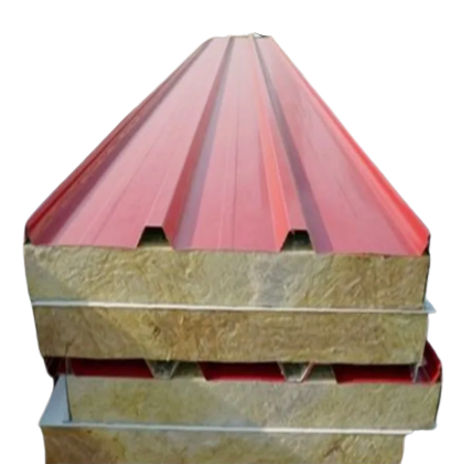 Isopanel Lana Roca Trapezoidal 0.4mm x 95cm x 145mm Roof Rock Wool 100mm RAL 3020