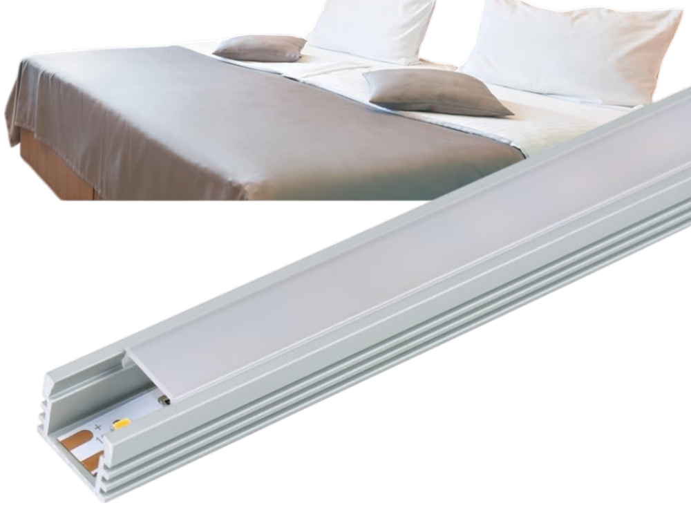 Zócalo Aluminio Embutir x 2m Completo Y2427