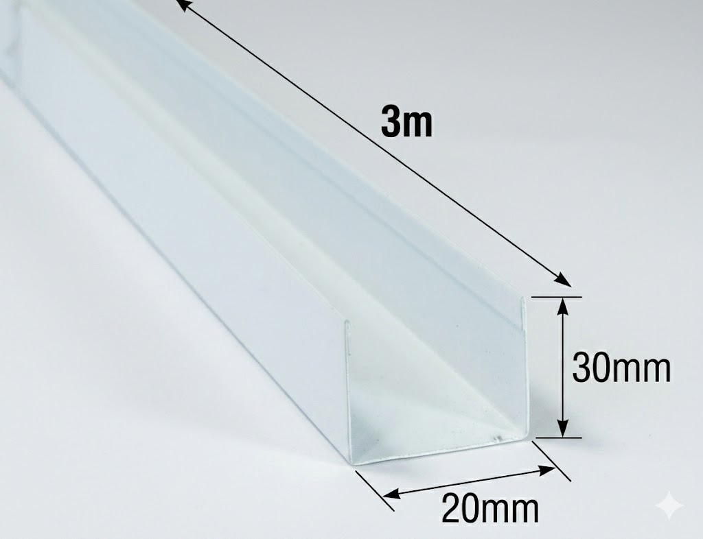 Perfil Vaina para Amurar Canalón Iso-panel x 3m MID