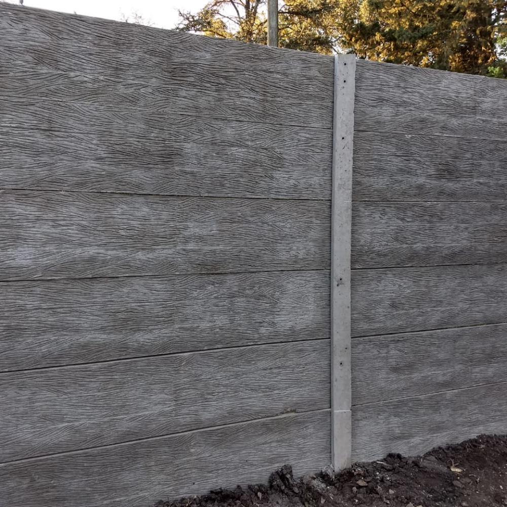 Placa Muro Hormigón 2m x 40cm x 40mm Símil Madera Clavada